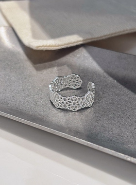 XSquare法式蕾丝戒指个性潮流小众设计甜酷蕾丝网格镂空百搭高级