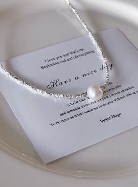 XSquare爆闪碎银珍珠项链手链不规则s925施家珍珠气质韩系网红爆