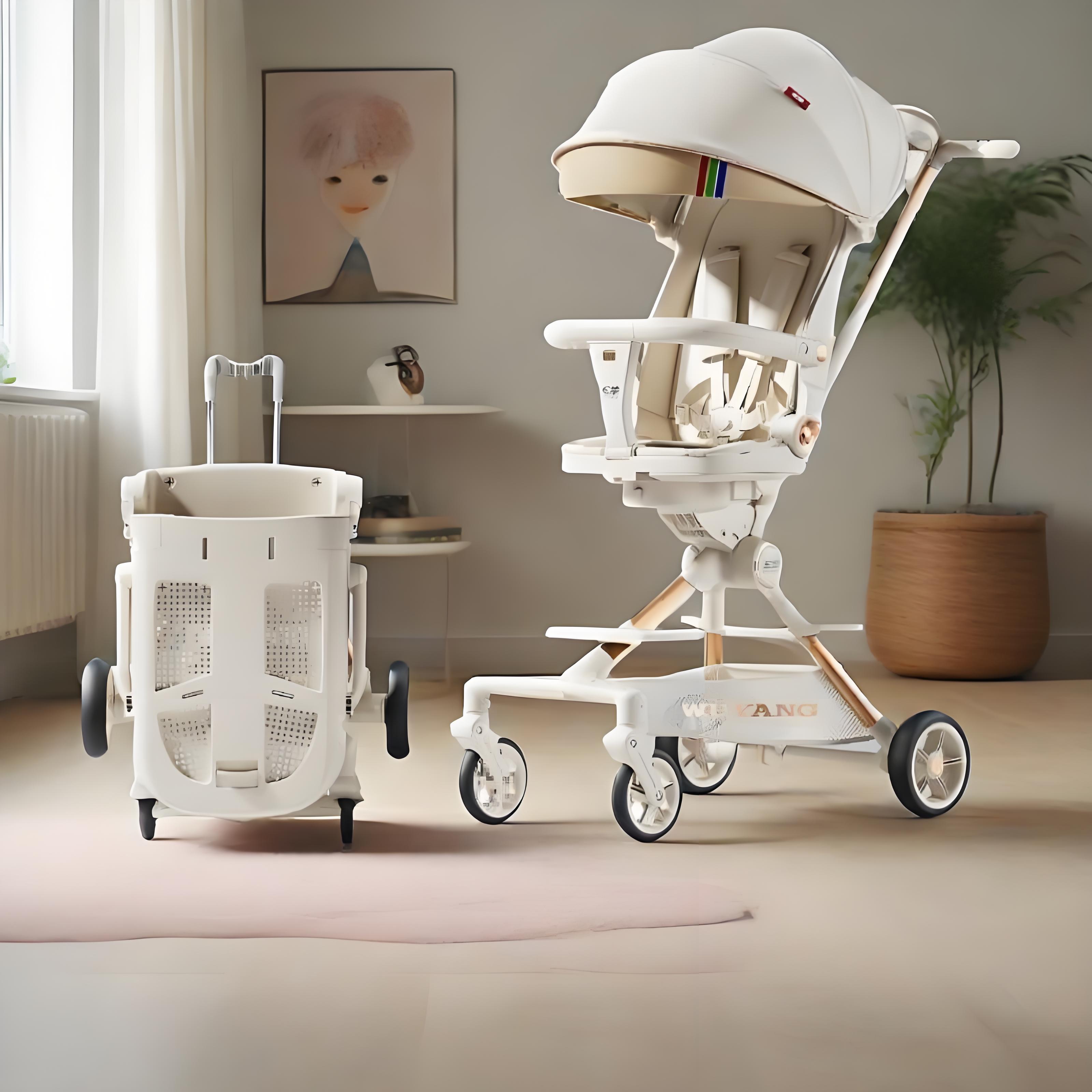 轻便双向高景观儿童遛娃神器推车