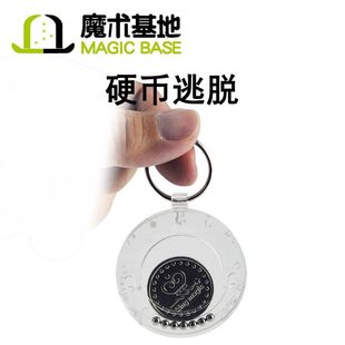 【第二件五折】硬币逃脱盒 钱币穿越金钱飞渡儿童玩具魔术道具