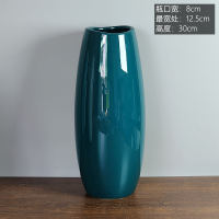 Green egg and fish-mouthed ceramic vase for home living room, dining table, TV cabinet. The inner and outer glazed surfaces can hold water thumbnail 3