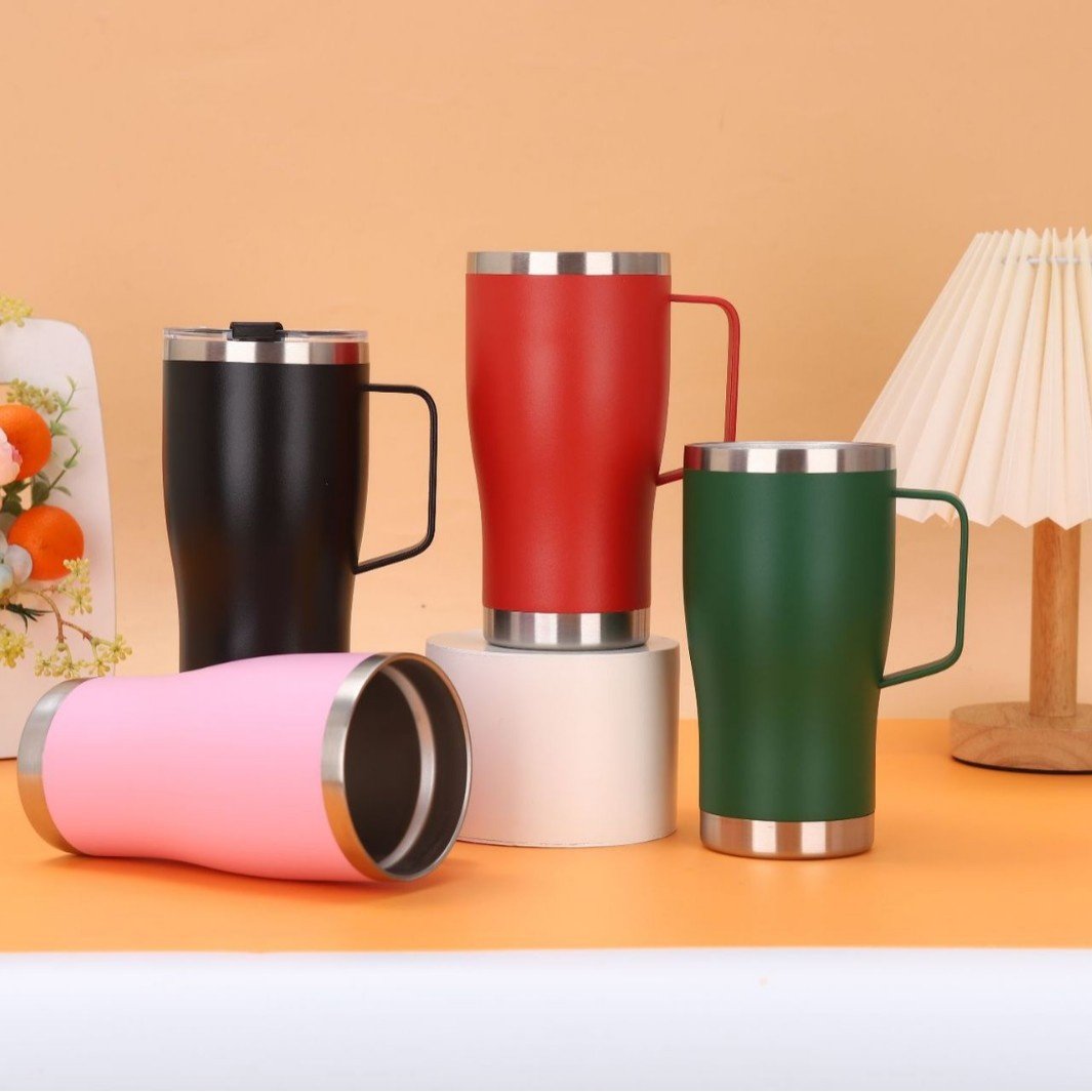 带手柄杯子车载大容量杯子可置放款式高颜值杯子饮品咖啡喝水