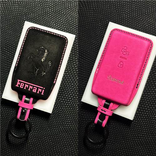 适用于法拉利296gtb/gts/fuv/roma手工定制真皮汽车钥匙包保护套