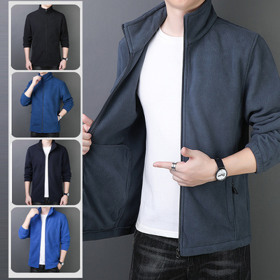 冬季摇粒绒冲锋衣加厚保暖开衫