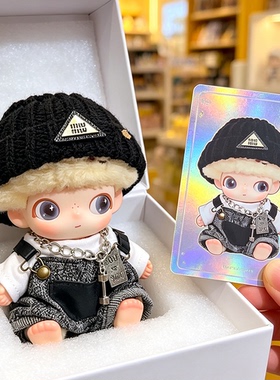 Dimoo新生日记新奇娃衣搪胶盲盒毛绒挂件玩偶新款黑色娃娃衣服