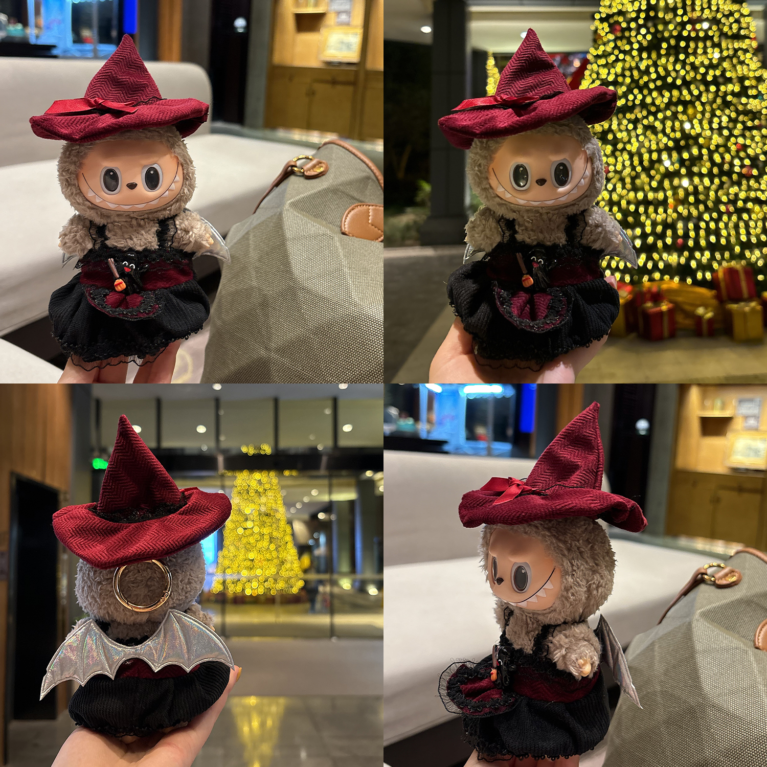 原创！圣诞限定拉布布一二三代通用娃衣labubu礼物魔法女巫小红帽