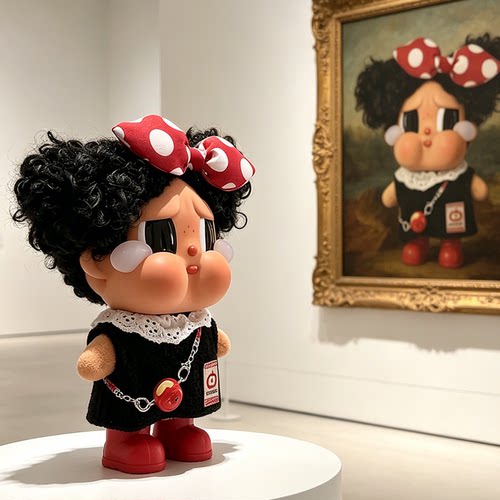 泡泡玛特crybaby哭娃度假系列恋夏一族娃衣黑皮妹搪胶苹果酷套装
