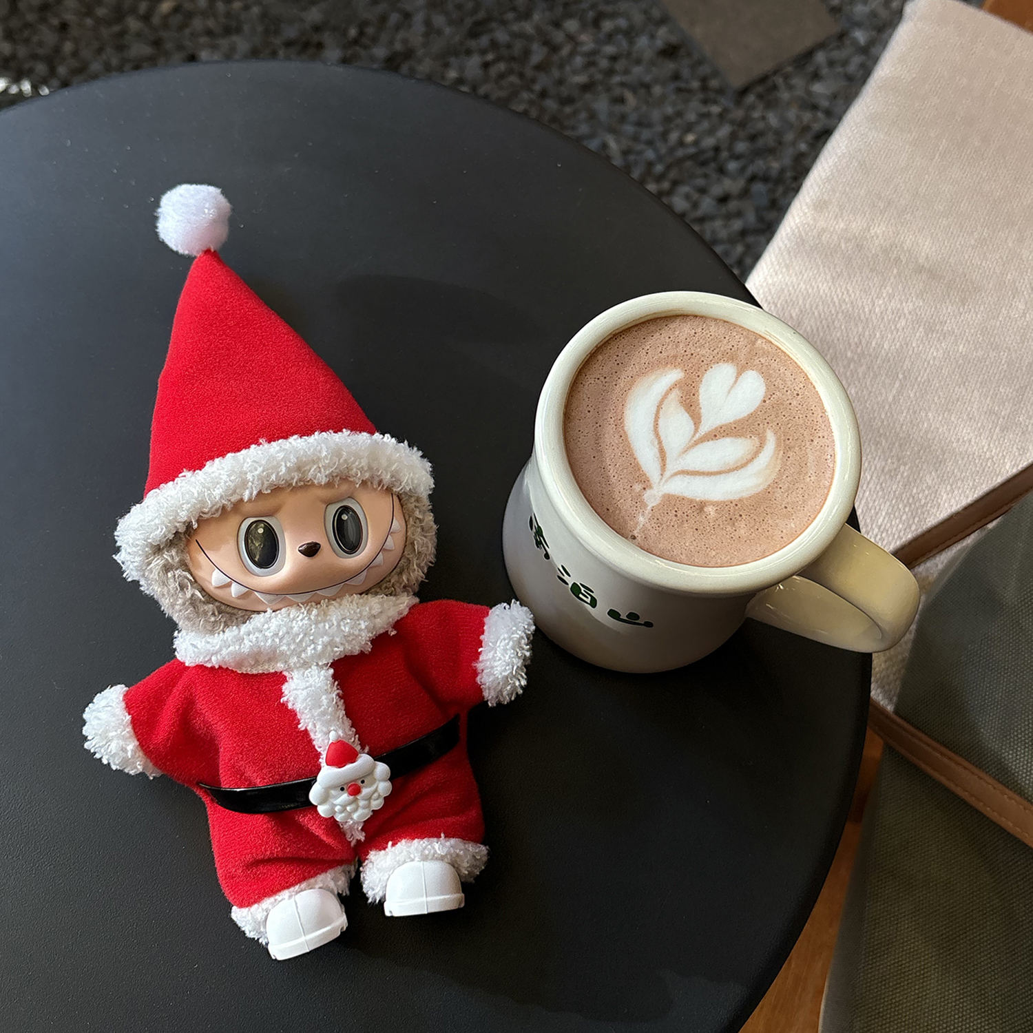 原创！圣诞限定拉布布一二三代通用娃衣labubu礼物红色圣诞老人