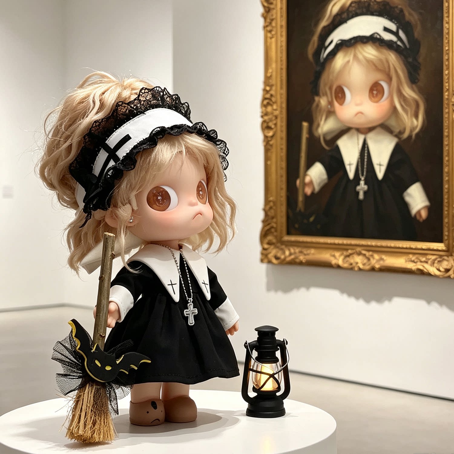 Zsiga1/8嘎子姐娃衣一二代可动人偶BJD衣服哥特风修女酷酷连衣裙图片