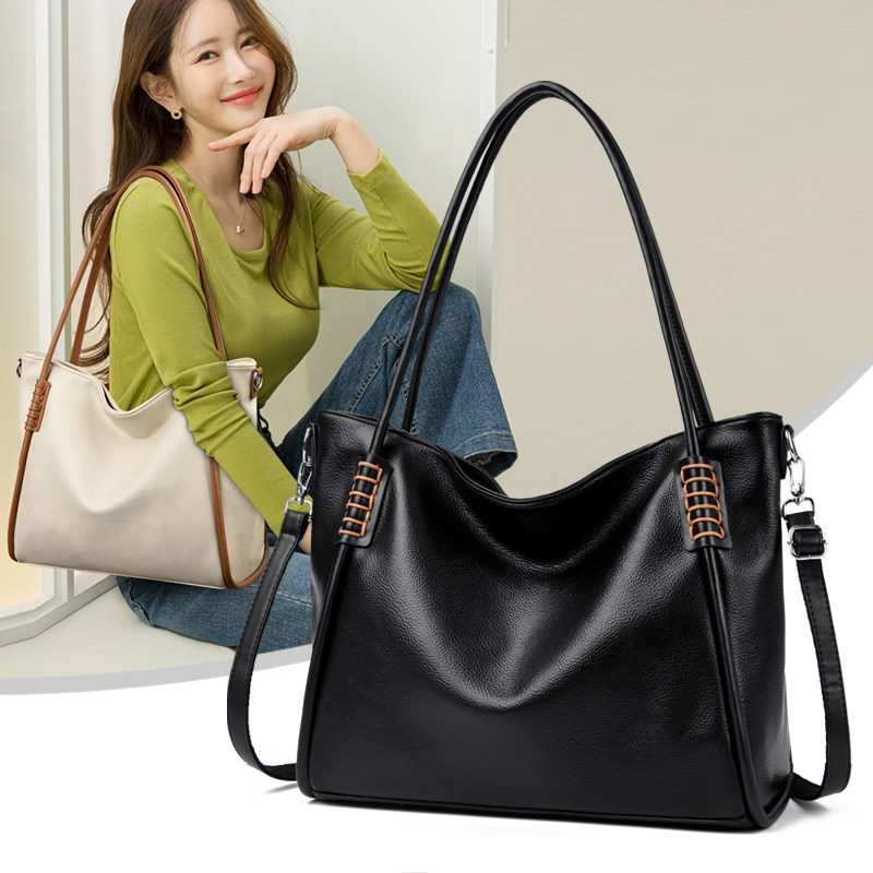 牛皮女式2026新款时尚大气真皮女包通勒大容量牛皮斜挎妈妈手提包