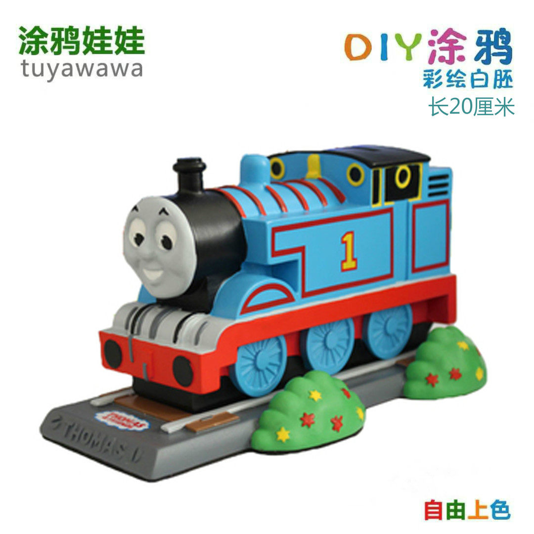 DIY坦克模型白坯石膏娃娃上色4S店活动汽车白模填色储钱罐