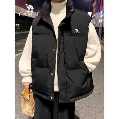 骆驼羽绒服马甲冬季加厚保暖坎肩