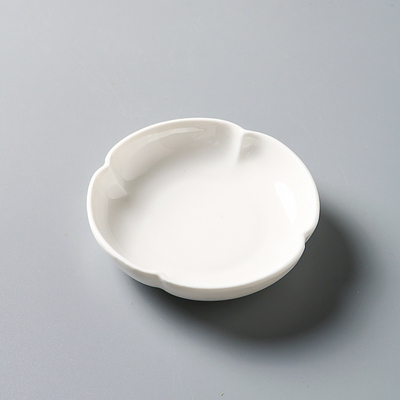陶瓷纯白如意辣椒碟异形碟子创意日料酱料碟子小菜碟小吃调味碟子