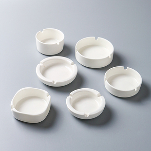 陶瓷烟灰缸创意圆形方形烟灰缸酒店餐厅宾馆客房网吧家用简约烟缸