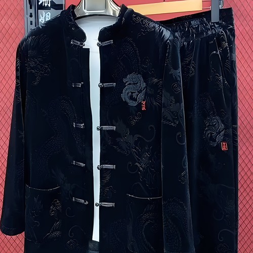 唐装男士2025中国风唐装两件套