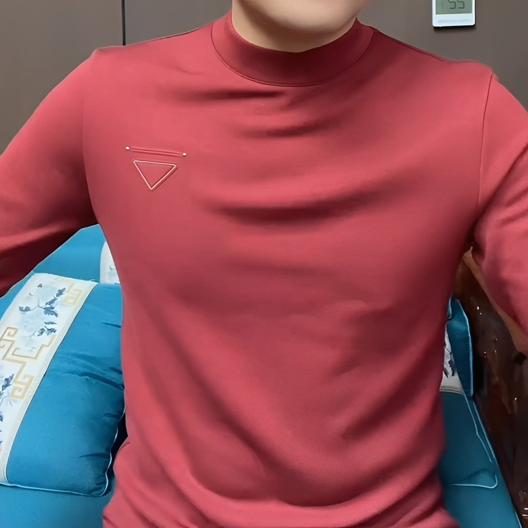 2025年秋冬新款男士加绒长袖T恤
