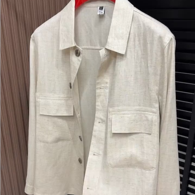 9079春夏季新款高品质欧货轻奢休闲时尚潮流百搭男士翻领长袖衬衫