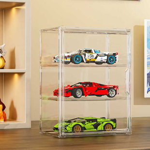 玩具车模展示盒透明模型收纳架1:24儿童小汽车收纳盒积木可叠展柜