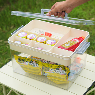 渔具收纳箱手提多功能便携台钓鱼线鱼钩饵料箱钓鱼工具配件收纳盒