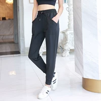 Quần legging ống rộng thể thao quần nữ mùa xuân và mùa hè mỏng phần quần thể dục nhanh khô quần chạy bộ dụng cụ yoga - Quần thể thao quần thun thể thao