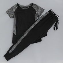 宽松瑜伽服套装 跑步服 速干显瘦哈伦裤 新款 夏季 健身房运动服女短袖
