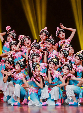 京剧梨园小花旦舞蹈表演服装粉末花旦演出服戏曲舞台剧目俏花旦女