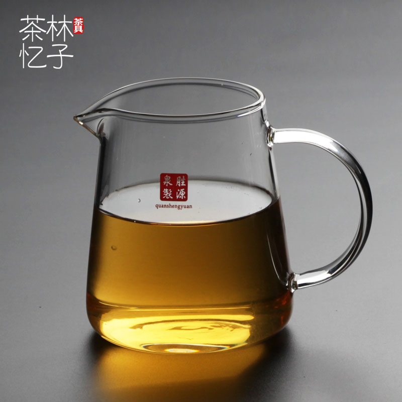 高温耐热加厚圆形透明创意公道杯图片