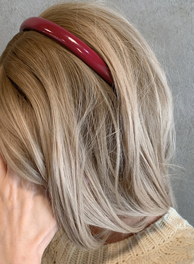 气质显白 pu质感红色发箍女日常外戴2025新款简约洗脸发卡头箍