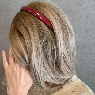 气质显白 简约洗脸发卡头箍 pu质感红色发箍女日常外戴2026新款