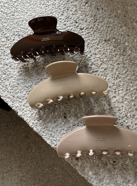 ins秋冬美拉德抓夹大号 france金标巧克力暗色系发抓 盘发鲨鱼夹