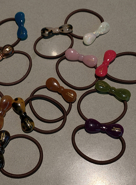 迷你蝴蝶结头绳女扎马尾高弹力耐用 france甜美皮筋发绳 两个包邮