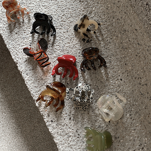 france高级感巧克力加厚发抓鲨鱼夹 ins复古章鱼抓夹中号半扎发