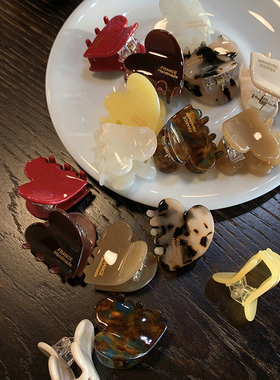 ins爱心醋酸抓夹八字发量少小号 france糖果迷你发抓刘海小发夹