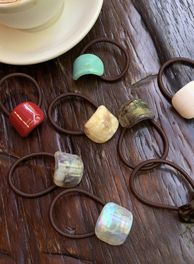 高颜值弧形醋酸 日常通勤高弹力皮筋扎头女高级感马尾发绳头绳