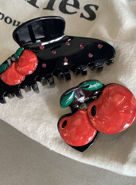 chao喜欢樱桃 小众创意醋酸短发半抓夹女高级感2026新款鲨鱼夹ins