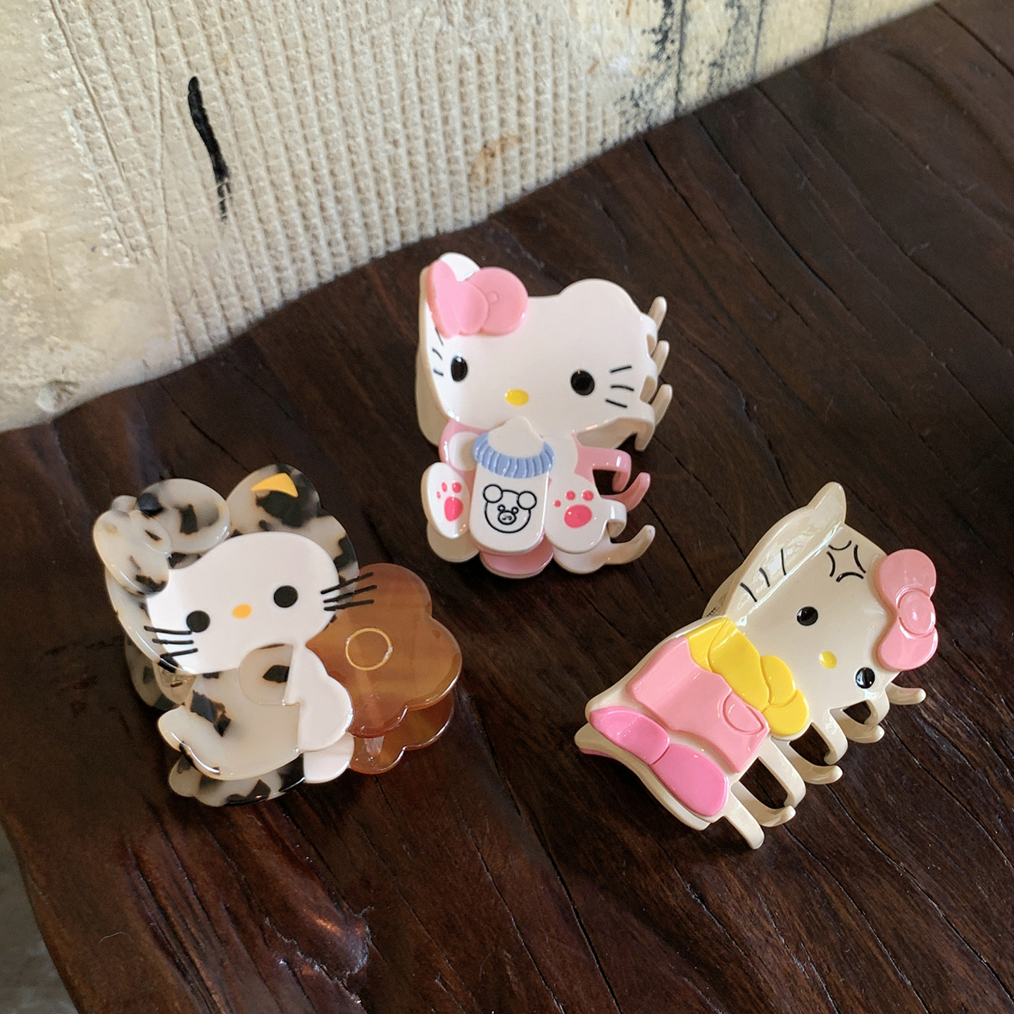 独特漂亮3款Kitty抓夹chao可爱