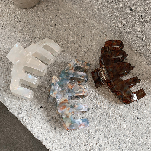 琥珀纹金标france抓夹大号醋酸