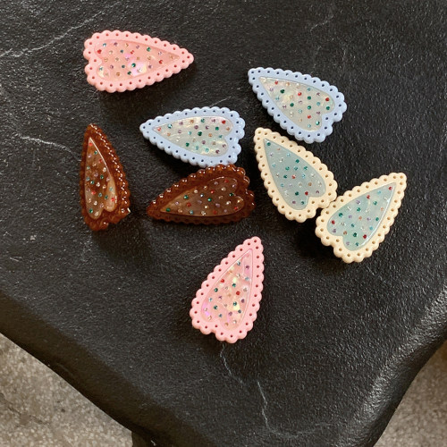 少女感爱心彩钻鸭嘴夹