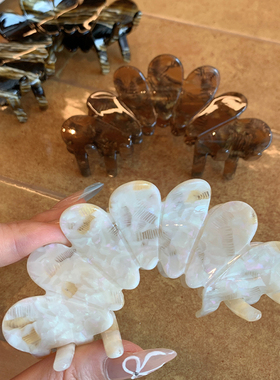 法式优雅大花瓣抓夹大号 ins高级感醋酸小众盘发鲨鱼夹弧形发抓