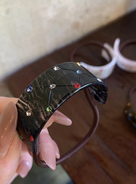 颜值又实用 轻奢彩钻满天星马尾皮筋高弹力耐用高级感头绳发饰