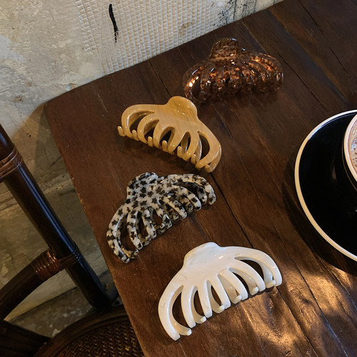 复古木纹理抓夹大号超级好看