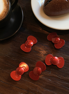 饱满蝴蝶结鸭嘴夹 独特漂亮侧边发夹刘海夹小夹子头饰高级感新款