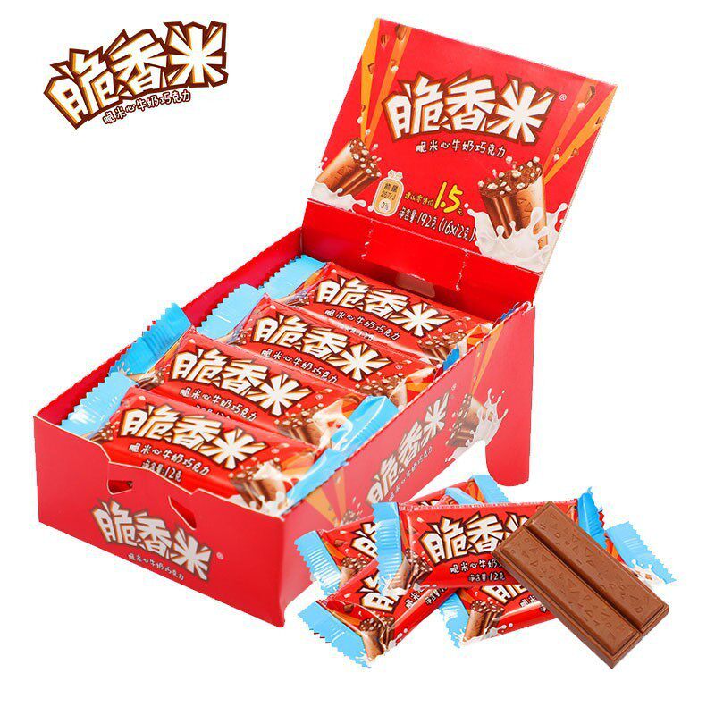 脆香米夹心牛奶巧克力192g儿童糖果喜糖网红休闲零食超市食品