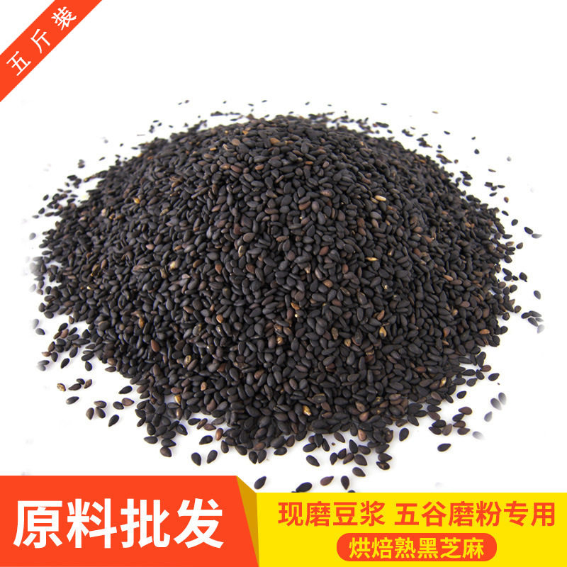 熟黑芝麻低温烘焙驻马店黑芝麻 熟五谷杂粮直销现磨豆浆