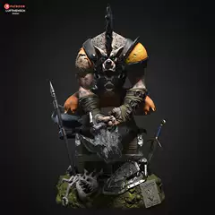 Hogger the Jackalman Leader from World of Warcraft 3D Printing Model Stl File Material
