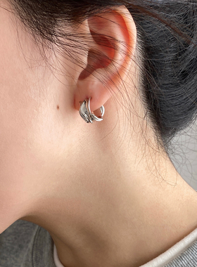 Aaim 2025新款简约素圈耳环女小众设计感高级轻奢气质百搭耳饰女