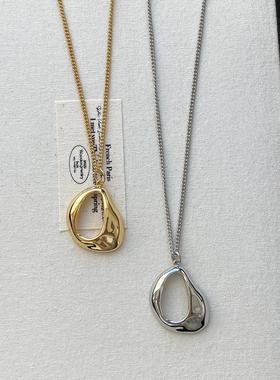 Aaim 不规则镂空几何吊坠项链女ins冷淡风简约小众个性百搭锁骨链