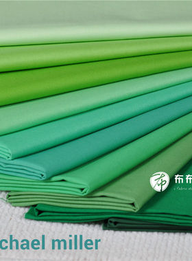 美国进口Michael Miller MMF素布娃衣手工拼布~绿色系  1/8码C