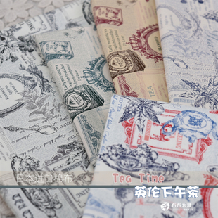 特价!日本进口棉布~YUWA出品 Tea Time 英伦下午茶 J6