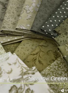 美国进口棉布 MODA出品 三姐妹Meadow Green 绿意 手工拼布 E3